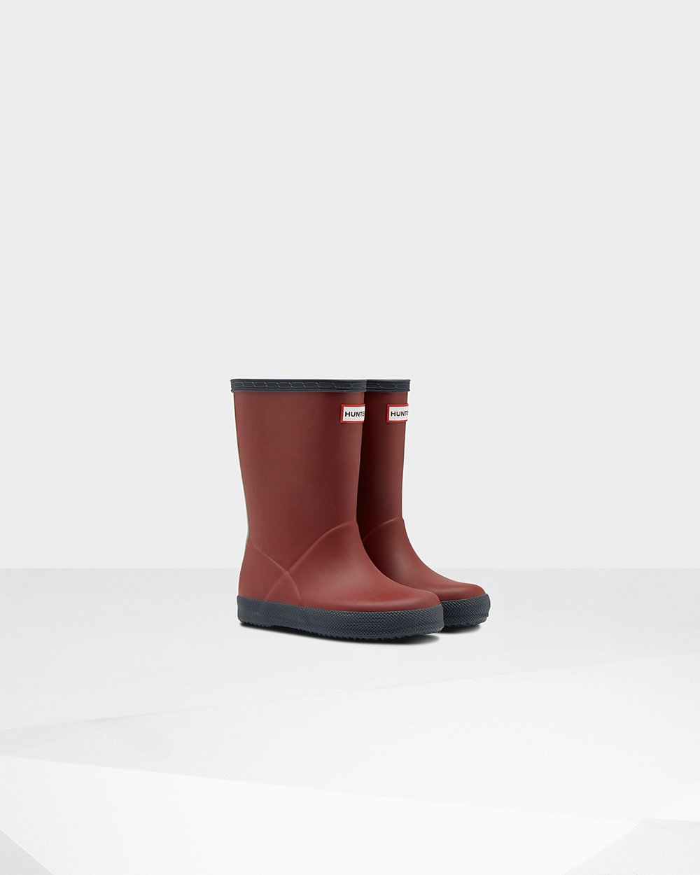 Kids Hunter Rain Boots Grey Red/Grey - Original First Classic - 4736812-TB